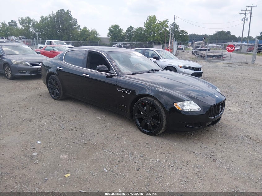 2010 Maserati Quattroporte VIN ZAM39FKA6A0051639 IAAI salvage auction — FRONT END, Clear (Virginia), sold $25 on 2026-07-31 (photo 1)