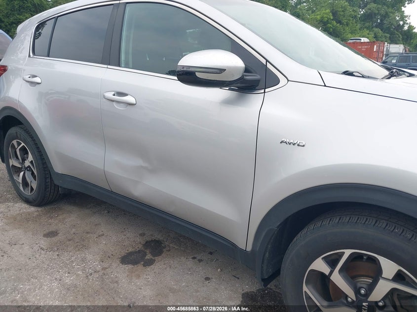 2021 Kia Sportage VIN KNDPMCAC4M7842754 IAAI salvage auction — NORMAL WEAR, Clear (Maryland), sold $425 on 2026-07-30 (photo 6)