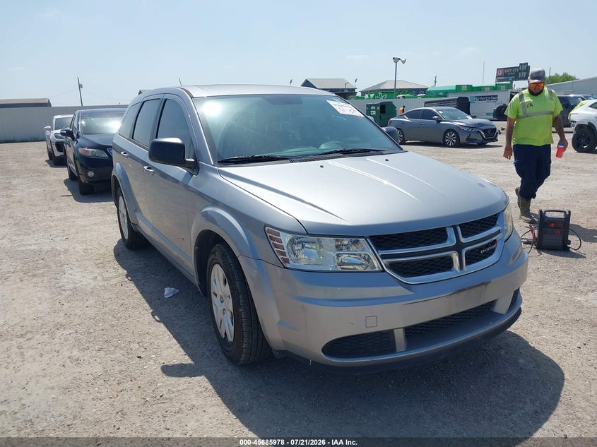 2015 Dodge Journey VIN 3C4PDCAB7FT641257 IAAI salvage auction — LEFT REAR, Salvage Title, sold $2,350 on 2026-08-07 (photo 1)