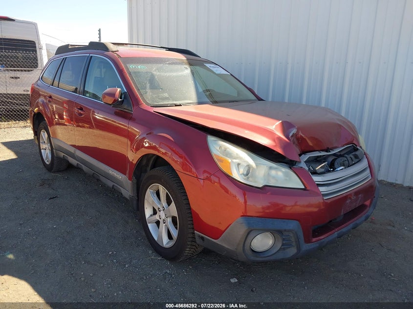 2013 Subaru Outback VIN 4S4BRBCC2D3309940 IAAI salvage auction — FRONT & REAR, Salvage Title, sold $525 on 2026-08-02 (photo 1)
