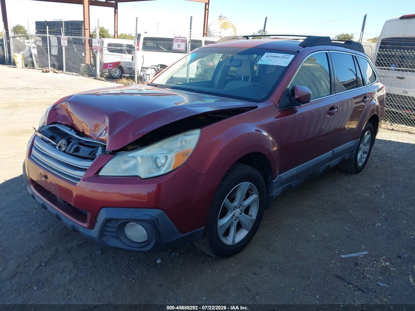 2013 Subaru Outback VIN 4S4BRBCC2D3309940 IAAI salvage auction — FRONT & REAR, Salvage Title, sold $525 on 2026-08-02 (photo 2)