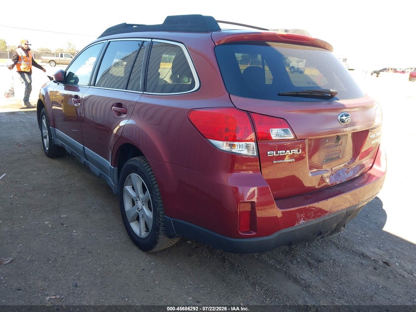 2013 Subaru Outback VIN 4S4BRBCC2D3309940 IAAI salvage auction — FRONT & REAR, Salvage Title, sold $525 on 2026-08-02 (photo 3)
