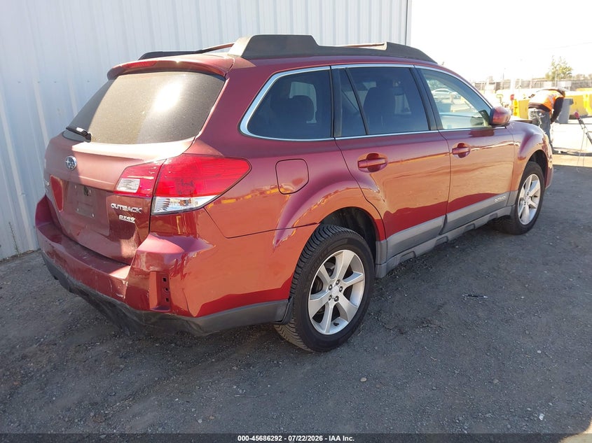 2013 Subaru Outback VIN 4S4BRBCC2D3309940 IAAI salvage auction — FRONT & REAR, Salvage Title, sold $525 on 2026-08-02 (photo 4)