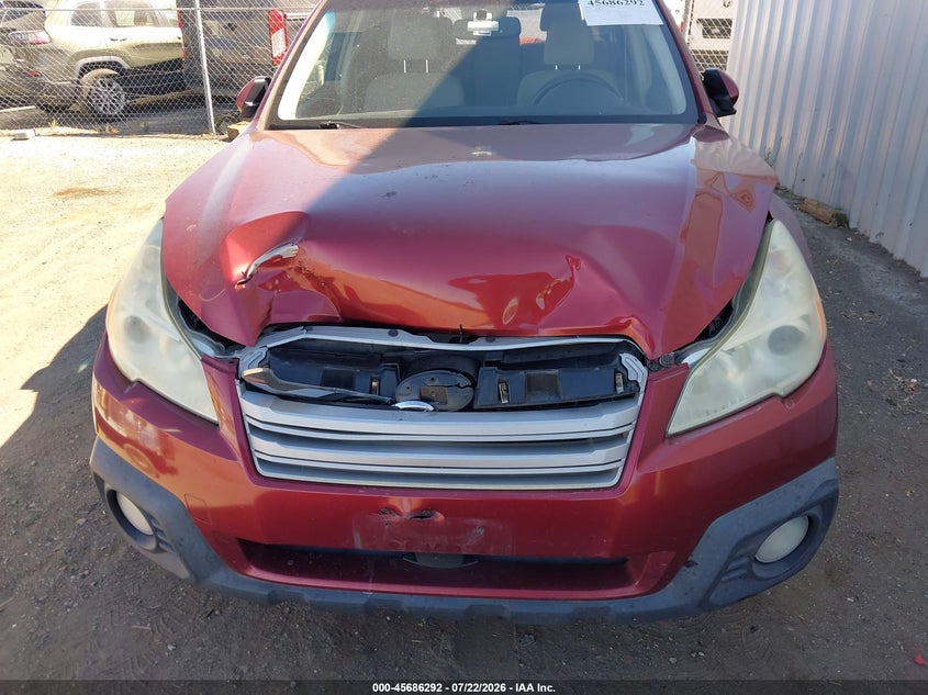2013 Subaru Outback VIN 4S4BRBCC2D3309940 IAAI salvage auction — FRONT & REAR, Salvage Title, sold $525 on 2026-08-02 (photo 6)