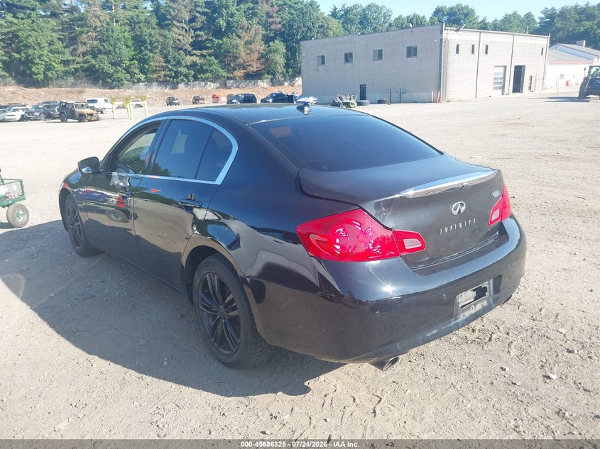 2012 Infiniti G37 VIN JN1CV6AR9CM971609 IAAI salvage auction — REAR END, Reconstructed (Massachusetts), sold $825 on 2026-07-31 (photo 3)