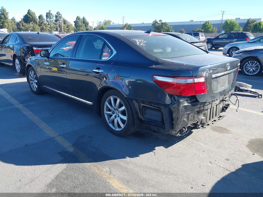 2007 Lexus Ls 460 VIN JTHBL46F375043360 IAAI salvage auction — REAR END, Salvage (California), sold $3,550 on 2026-08-03 (photo 3)