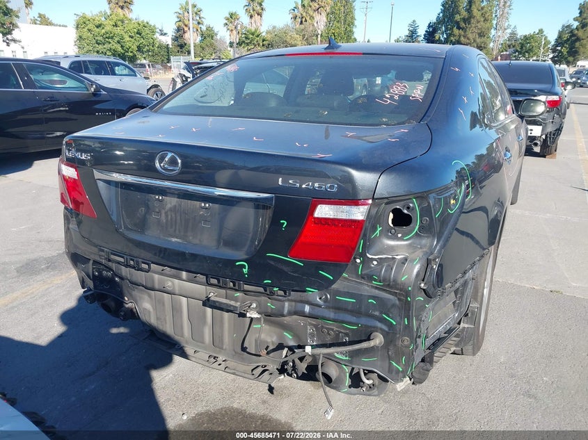 2007 Lexus Ls 460 VIN JTHBL46F375043360 IAAI salvage auction — REAR END, Salvage (California), sold $3,550 on 2026-08-03 (photo 6)