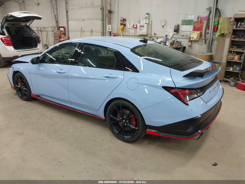 2025 Hyundai Elantra n VIN KMHLW4DK1SU024023 IAAI salvage auction — FRONT END, Wait Title, sold $8,600 on 2026-09-03 (photo 3)