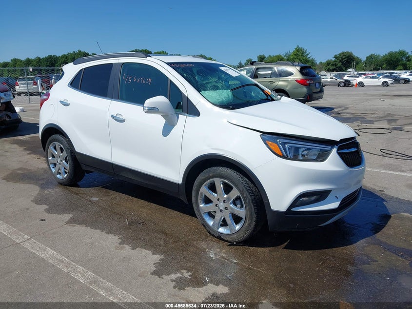 2018 Buick Encore VIN KL4CJBSB0JB523152 IAAI salvage auction — FRONT END, Clear (Indiana), sold $3,075 on 2026-09-04 (photo 1)