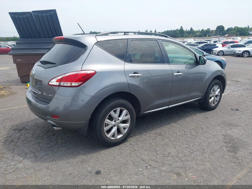 2013 Nissan Murano VIN JN8AZ1MW9DW316664 IAAI salvage auction — NORMAL WEAR, Clear-Dealer Only (Washington), sold $925 on 2026-07-23 (photo 4)