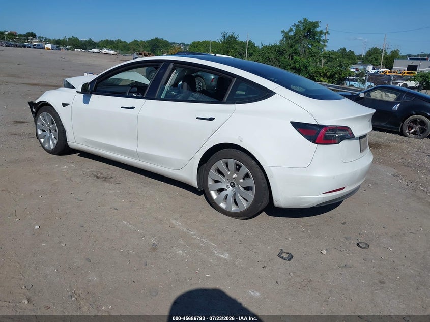 2022 Tesla Model 3 VIN 5YJ3E1EB2NF151672 IAAI salvage auction — FRONT END, Salvage Title, sold $5,400 on 2026-08-27 (photo 3)