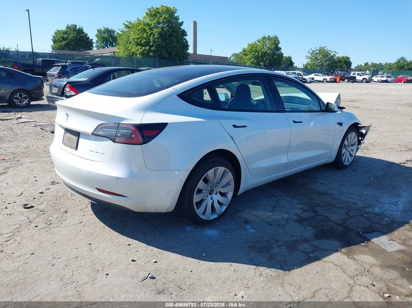 2022 Tesla Model 3 VIN 5YJ3E1EB2NF151672 IAAI salvage auction — FRONT END, Salvage Title, sold $5,400 on 2026-08-27 (photo 4)