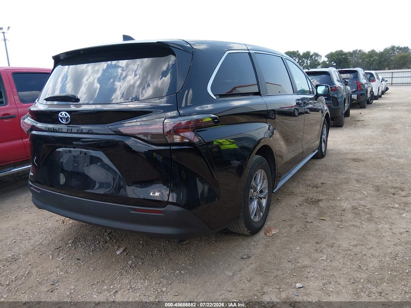 2025 Toyota Sienna VIN 5TDKRKEC7SS226873 IAAI salvage auction — LEFT FRONT, Salvage Title, sold $14,600 on 2026-07-28 (photo 4)