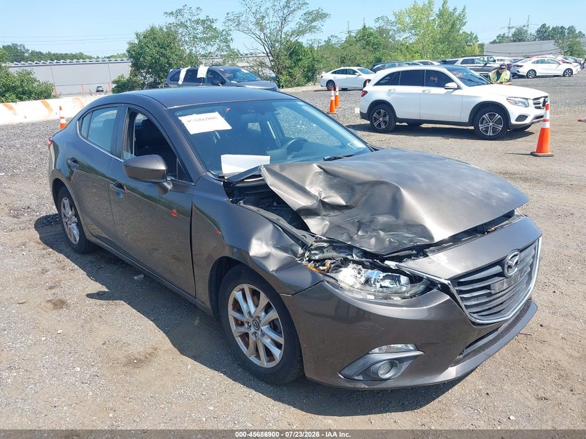 2015 Mazda 3 VIN JM1BM1V72F1249377 IAAI salvage auction — RIGHT FRONT, Mv-907A (New York), sold $400 on 2026-07-28 (photo 6)