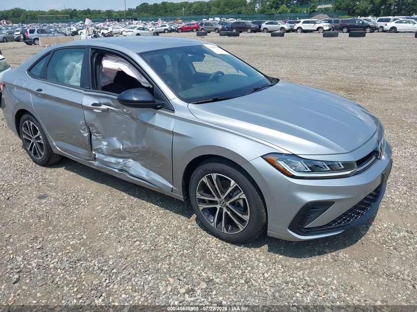2026 Volkswagen Jetta VIN 3VWBW7BU8TM039384 IAAI salvage auction — SIDE, Salvage Title, sold $7,300 on 2026-08-22 (photo 1)