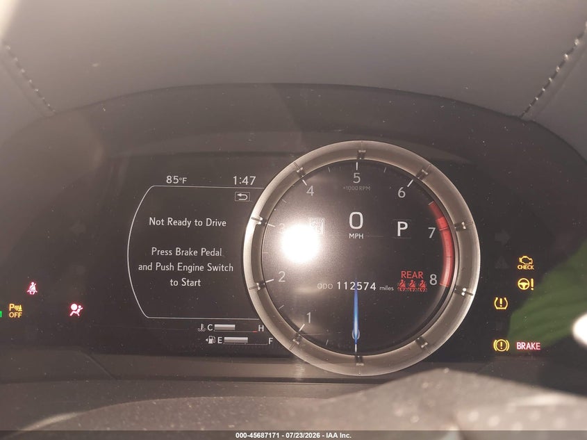 2019 Lexus ES VIN 58ABZ1B11KU021577 IAAI salvage auction — REAR END, Salvage Title, sold $11,900 on 2026-09-16 (photo 7)