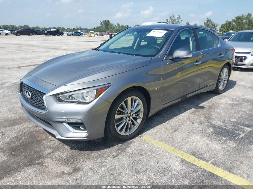 2019 Infiniti Q50 VIN JN1EV7AP5KM519541 IAAI salvage auction — UNKNOWN, Salvage (Florida), sold $9,700 on 2026-08-02 (photo 2)