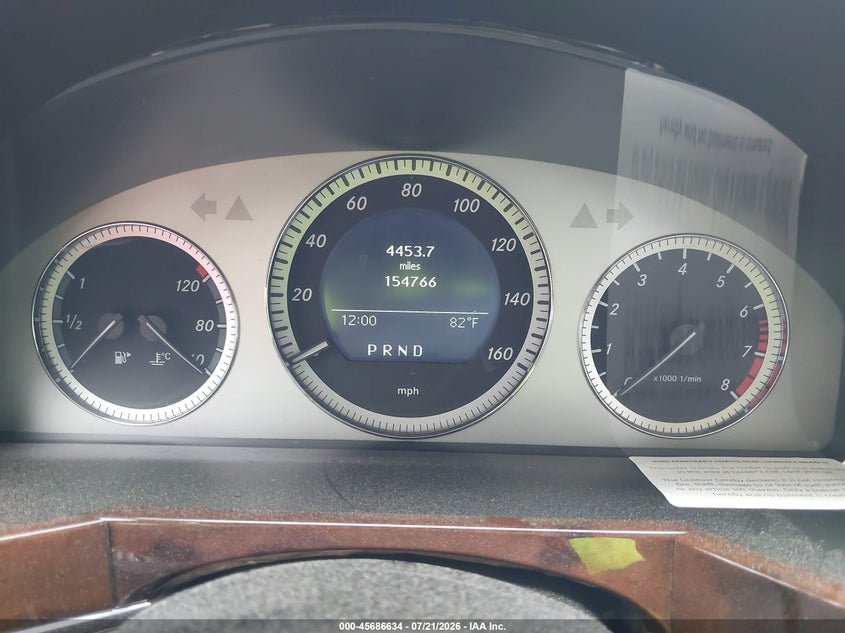 2011 Mercedes-benz Glk-class VIN WDCGG8HBXBF688131 IAAI salvage auction — NORMAL WEAR, Clear (Virginia), sold $2,200 on 2026-07-30 (photo 7)