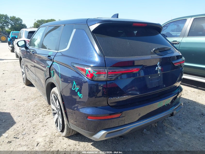 2025 Mitsubishi Outlander VIN JA4J3VA82SZ038271 IAAI salvage auction — LEFT & RIGHT, Enterprise Vehicles Clear Only (California), sold $7,500 on 2026-07-28 (photo 3)