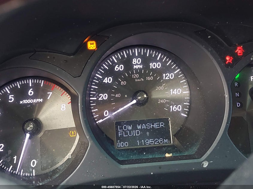 2010 Lexus Gs 350 VIN JTHCE1KS2A0027655 IAAI salvage auction — NORMAL WEAR, Clear (Massachusetts), sold $25 on 2026-07-31 (photo 7)