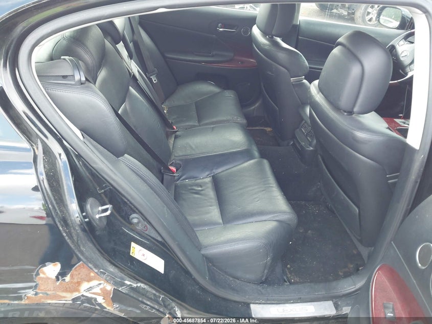 2010 Lexus Gs 350 VIN JTHCE1KS2A0027655 IAAI salvage auction — NORMAL WEAR, Clear (Massachusetts), sold $25 on 2026-07-31 (photo 8)