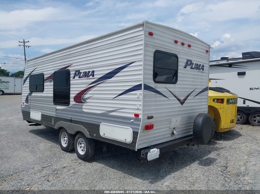 2013 Puma Pt18db VIN 4X4TPUT22DP042741 IAAI salvage auction — UNKNOWN, Clear (Indiana), sold $1,450 on 2026-07-24 (photo 3)
