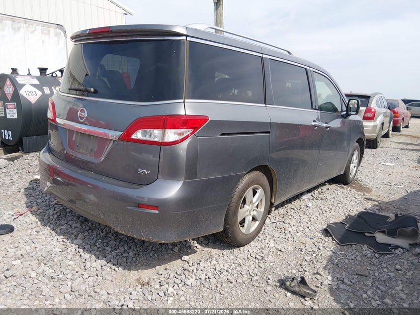 2017 Nissan Quest VIN JN8AE2KP1H9166891 IAAI salvage auction — NORMAL WEAR, Clear (Tennessee), sold $25 on 2026-07-30 (photo 4)