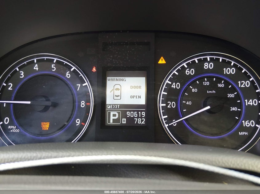 2012 Infiniti G VIN JN1CV6EK8CM422903 IAAI salvage auction — NORMAL WEAR, Clear-Dealer Only (Arizona), sold $3,850 on 2026-07-28 (photo 7)