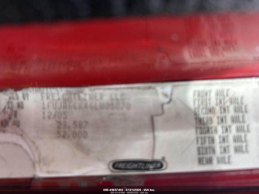 2006 Freightliner Conventional VIN 1FUJA6CK46LU05070 IAAI salvage auction — NORMAL WEAR, Clear (Massachusetts), sold $75 on 2026-08-21 (photo 9)