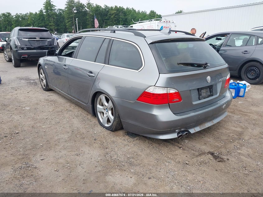 2008 BMW 5 series VIN WBAPT73528CX00390 IAAI salvage auction — NORMAL WEAR, Clear (Massachusetts), sold $500 on 2026-08-01 (photo 3)