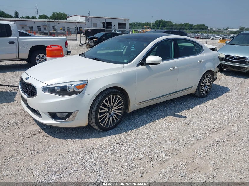 2015 Kia Cadenza VIN KNALN4D77F5191762 IAAI salvage auction — REAR END, Wait Title, sold $1,650 on 2026-10-01 (photo 2)