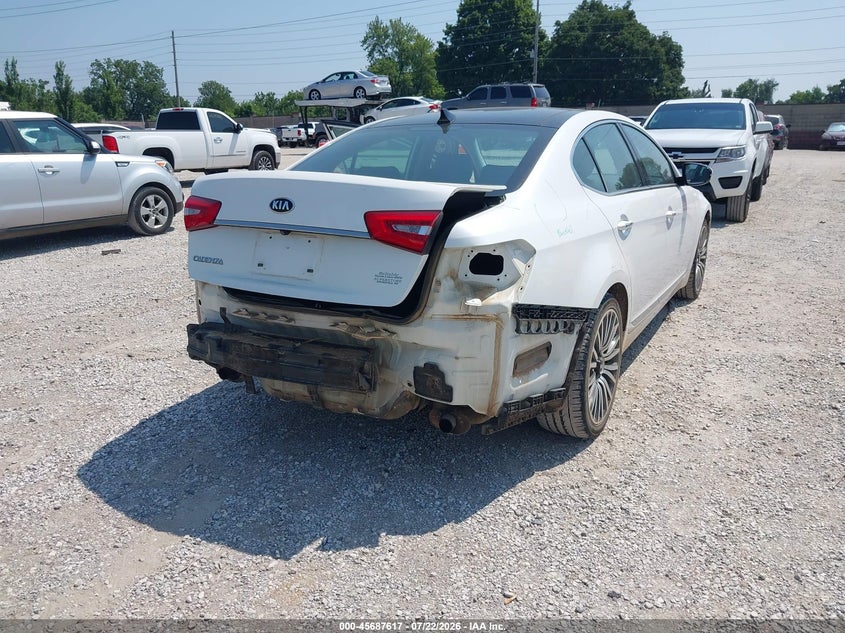 2015 Kia Cadenza VIN KNALN4D77F5191762 IAAI salvage auction — REAR END, Wait Title, sold $1,650 on 2026-10-01 (photo 6)