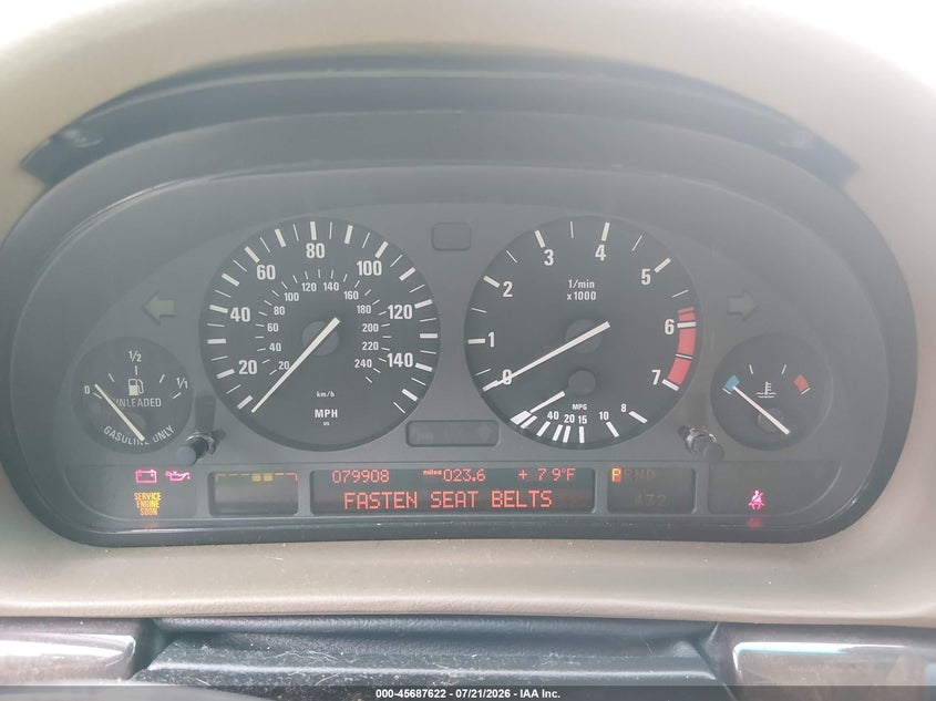 2001 BMW 7 series VIN WBAGH834X1DP28405 IAAI salvage auction — NORMAL WEAR, Clear (Maryland), sold $1,150 on 2026-07-29 (photo 7)