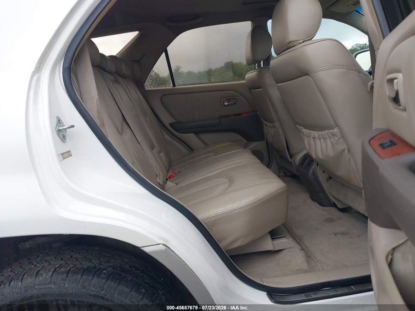 2003 Lexus Rx 300 VIN JTJGF10U030152318 IAAI salvage auction — NORMAL WEAR, Clear (North Carolina), sold $625 on 2026-07-31 (photo 8)