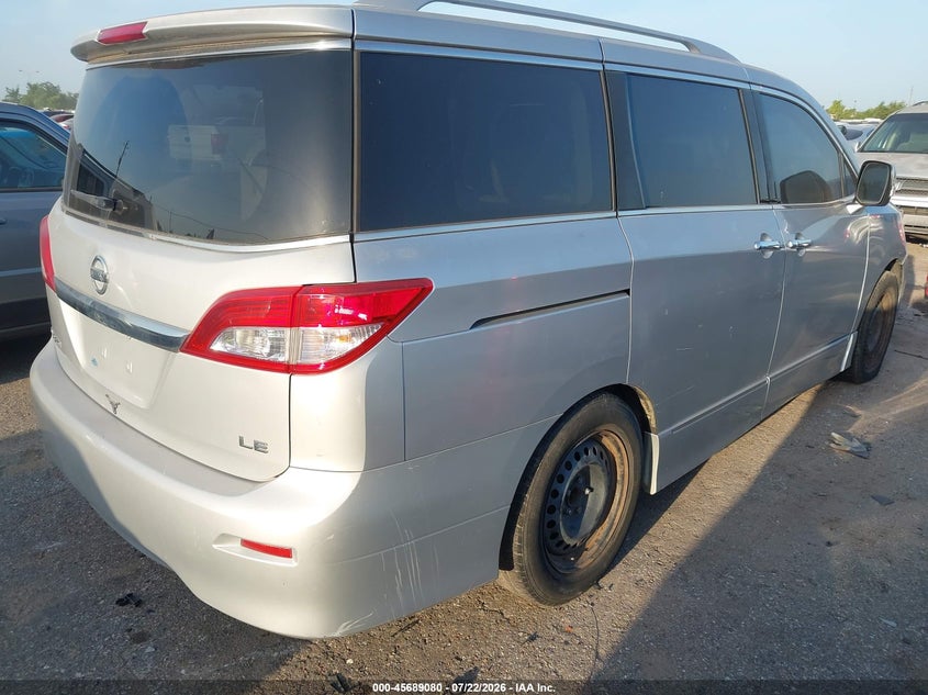 2012 Nissan Quest VIN JN8AE2KP8C9046207 IAAI salvage auction — NORMAL WEAR, Original (Texas), sold $25 on 2026-07-29 (photo 4)