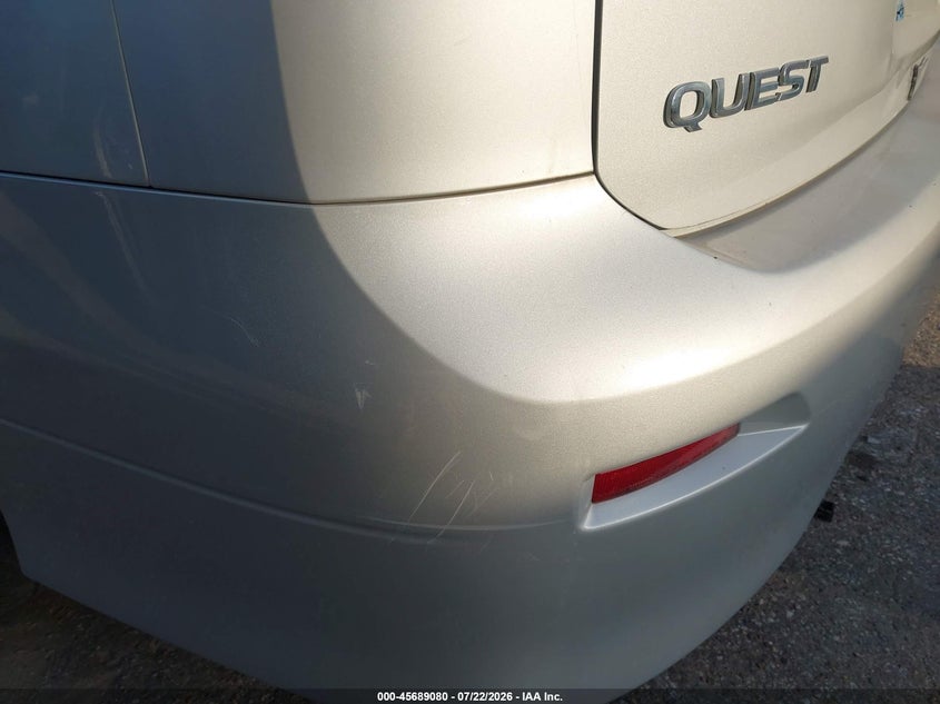 2012 Nissan Quest VIN JN8AE2KP8C9046207 IAAI salvage auction — NORMAL WEAR, Original (Texas), sold $25 on 2026-07-29 (photo 6)