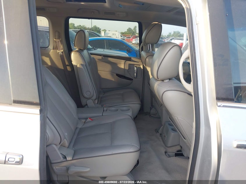 2012 Nissan Quest VIN JN8AE2KP8C9046207 IAAI salvage auction — NORMAL WEAR, Original (Texas), sold $25 on 2026-07-29 (photo 8)