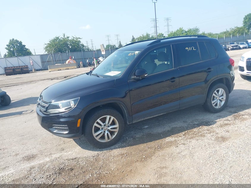 2017 Volkswagen Tiguan VIN WVGBV7AX3HW508210 IAAI salvage auction — NORMAL WEAR, Clear (Illinois), sold $1,250 on 2026-07-29 (photo 2)