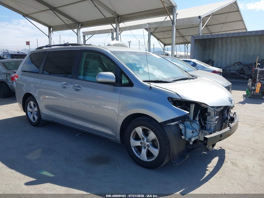 2012 Toyota Sienna VIN 5TDKK3DC8CS237555 IAAI salvage auction — FRONT END, Salvage Title, sold $1,800 on 2026-08-01 (photo 1)
