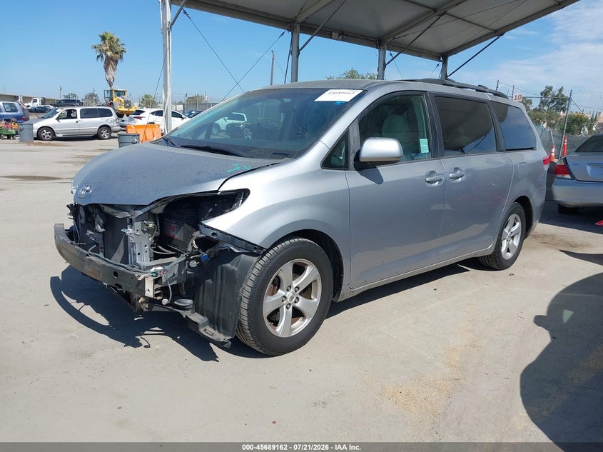 2012 Toyota Sienna VIN 5TDKK3DC8CS237555 IAAI salvage auction — FRONT END, Salvage Title, sold $1,800 on 2026-08-01 (photo 2)