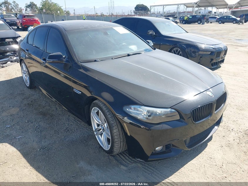 2014 BMW 5er VIN WBA5B1C55ED478943 IAAI salvage auction — LEFT FRONT, Salvage (California), sold $2,950 on 2026-08-03 (photo 1)