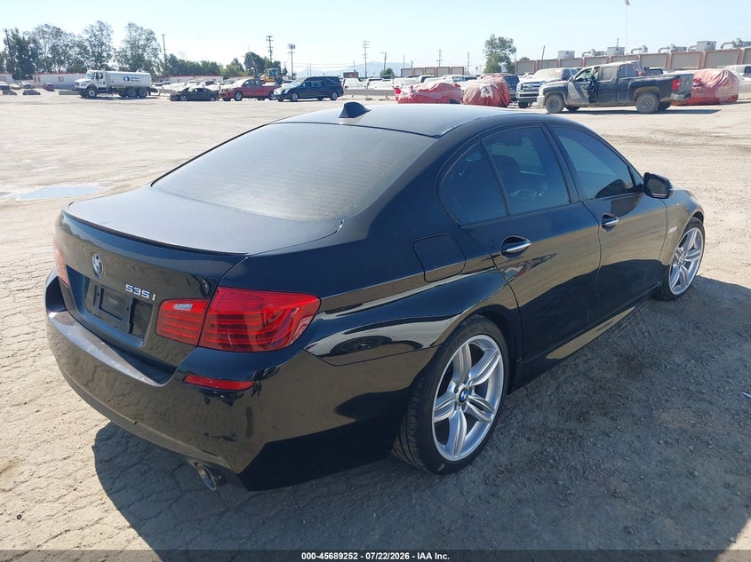 2014 BMW 5er VIN WBA5B1C55ED478943 IAAI salvage auction — LEFT FRONT, Salvage (California), sold $2,950 on 2026-08-03 (photo 4)