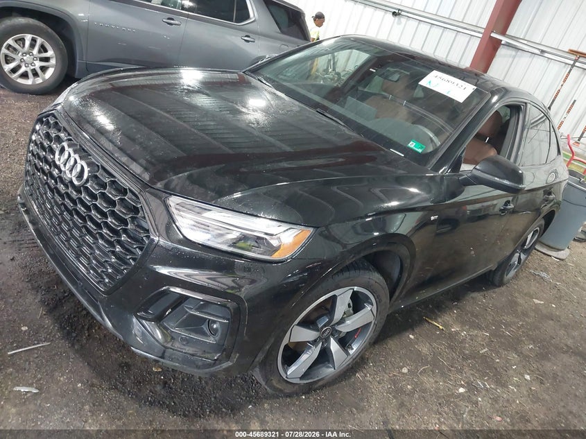 2022 Audi Q5 sportback VIN WA15ABFY7N2046085 IAAI salvage auction — RIGHT SIDE, Salvage (Virginia), sold $17,500 on 2026-08-13 (photo 2)
