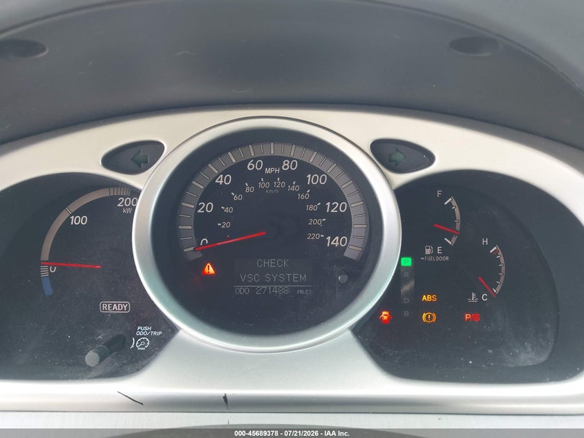 2006 Toyota Highlander hybrid VIN JTEDW21A860007690 IAAI salvage auction — NORMAL WEAR, App For Dup Clear (California), sold $525 on 2026-07-29 (photo 7)