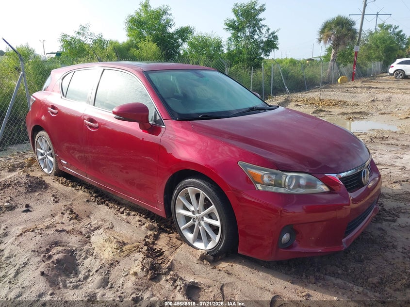 2011 Lexus Ct 200h VIN JTHKD5BH5B2002765 IAAI salvage auction — NORMAL WEAR, Clear (Florida), sold $1,650 on 2026-07-28 (photo 1)