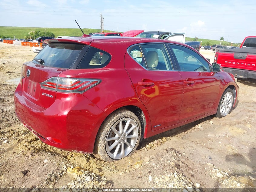 2011 Lexus Ct 200h VIN JTHKD5BH5B2002765 IAAI salvage auction — NORMAL WEAR, Clear (Florida), sold $1,650 on 2026-07-28 (photo 4)