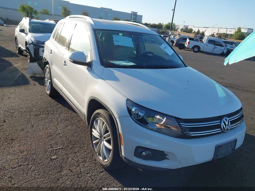 2013 Volkswagen Tiguan VIN WVGAV7AX6DW525802 IAAI salvage auction — REAR END, Salvage Certificate (California), sold $1,250 on 2026-07-31 (photo 1)