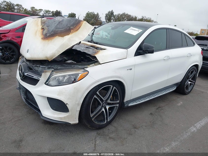2019 Mercedes-benz Amg gle coupe VIN 4JGED6EB9KA141472 IAAI salvage auction — Burn Engine, Wait Title, sold $8,000 on 2026-08-22 (photo 2)