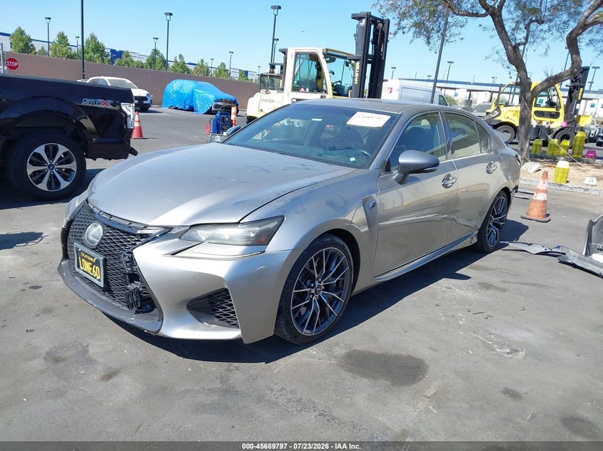 2017 Lexus Gs-f VIN JTHBP1BL3HA002167 IAAI salvage auction — FRONT & REAR, Wait Title, sold $18,900 on 2026-07-31 (photo 2)