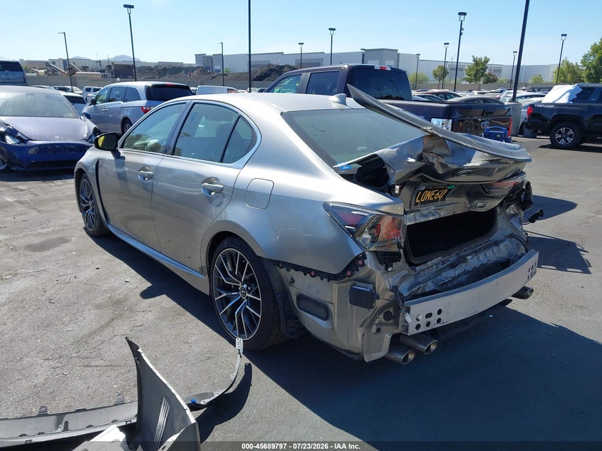 2017 Lexus Gs-f VIN JTHBP1BL3HA002167 IAAI salvage auction — FRONT & REAR, Wait Title, sold $18,900 on 2026-07-31 (photo 3)